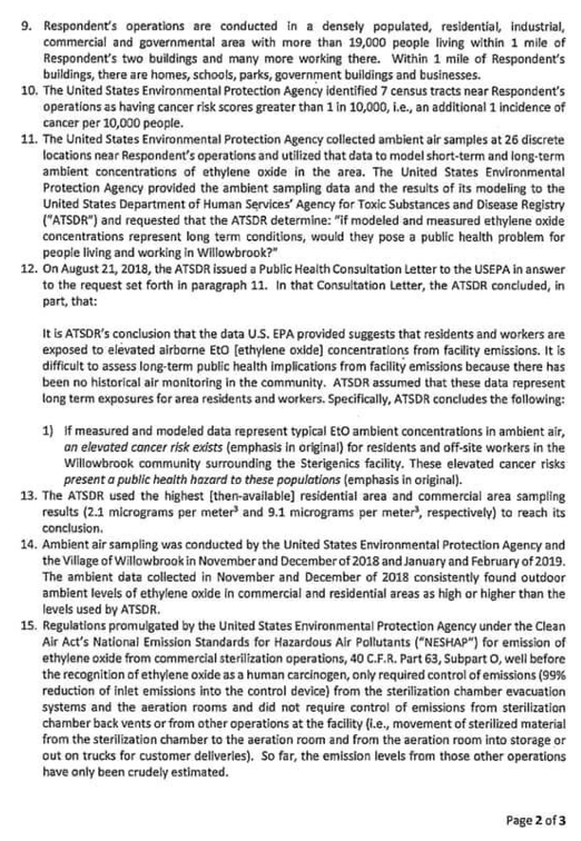 Sterigenics Seal Order pg. 2